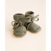 Gebreide sloefjes - Booties artichoke 9-15m